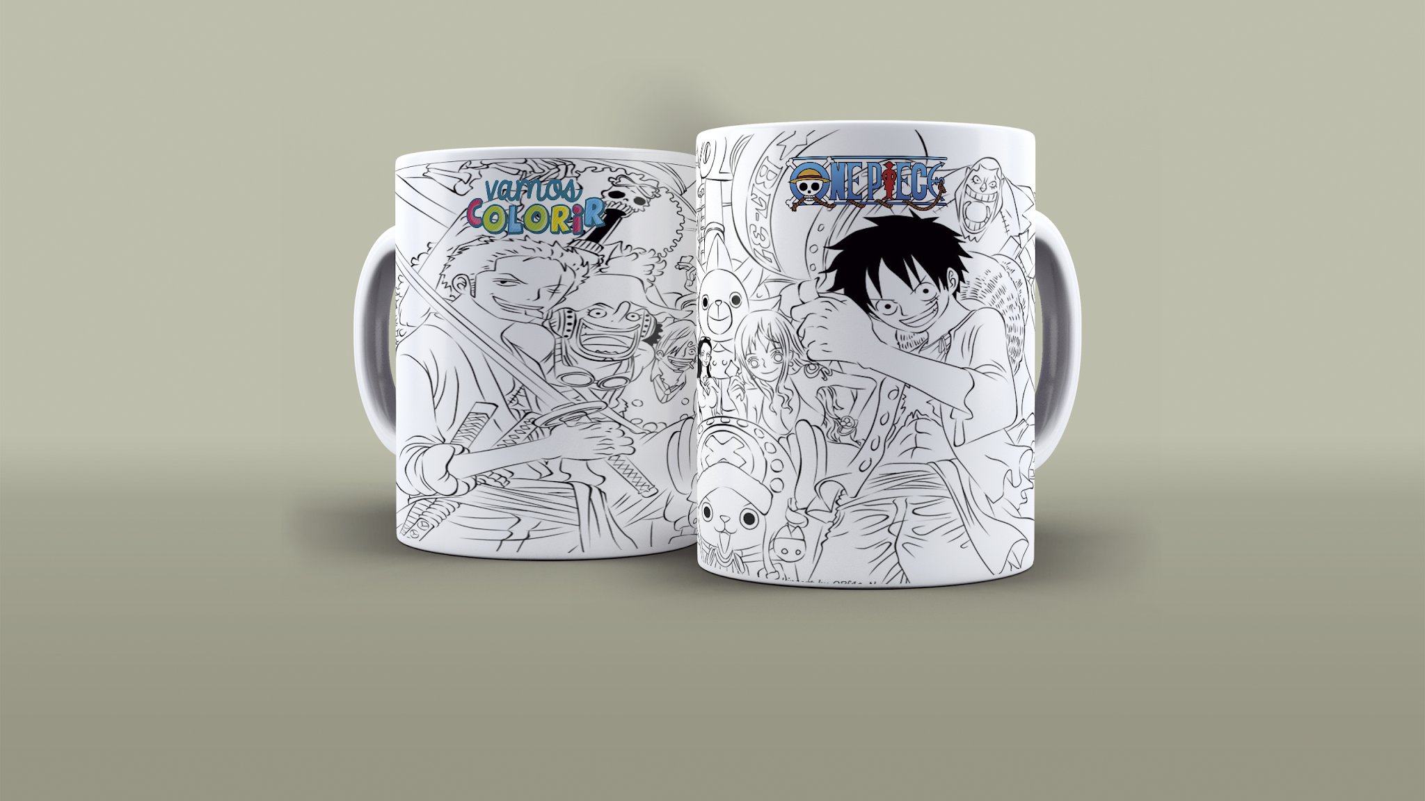 Caneca Anime One Piece Personagens