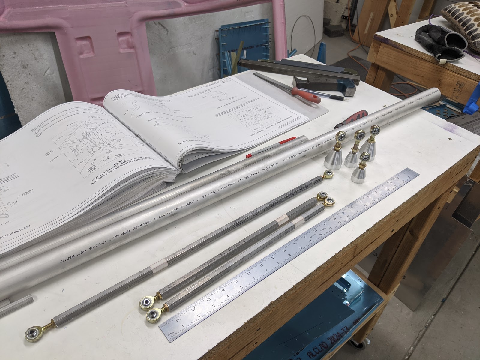 Damazio family's RV10 project Control Systems started