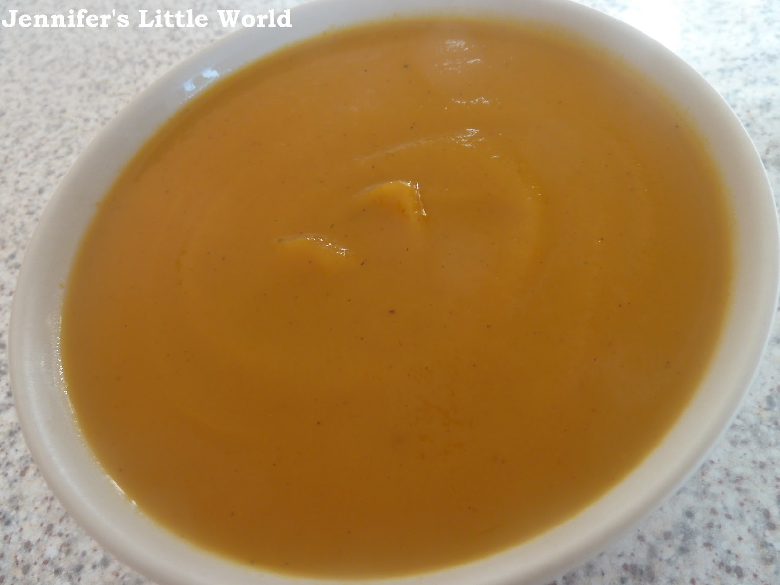 Jennifer's Little World blog Parenting, craft and travel Spicy Butternut Squash Soup soup