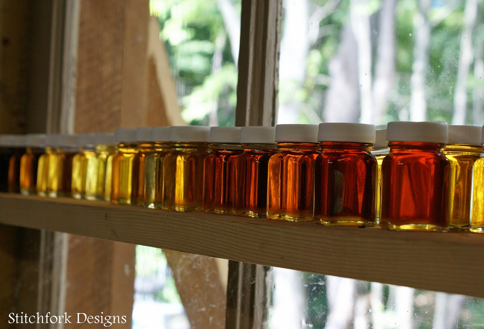 Stitchfork Designs maple syrup and waffles.....