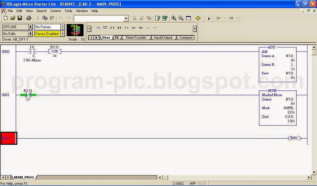 Read Data from N7 Files of Allen-Bradley MicroLogix 1000
