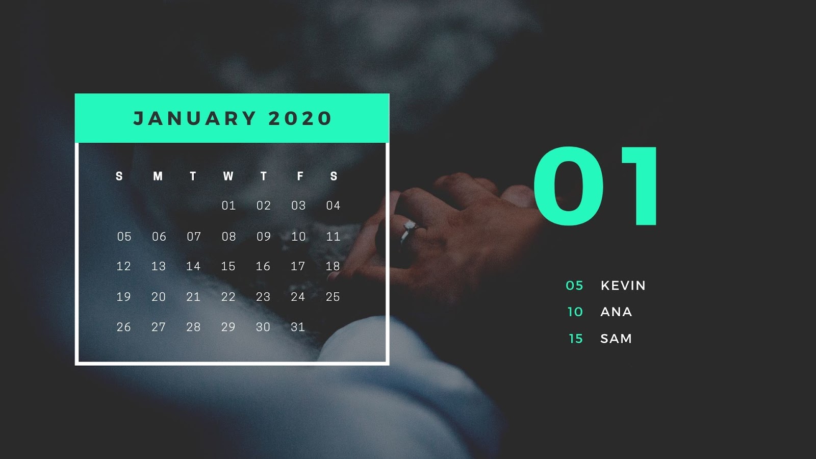 January 2020 Calendar images HD Wallpaper