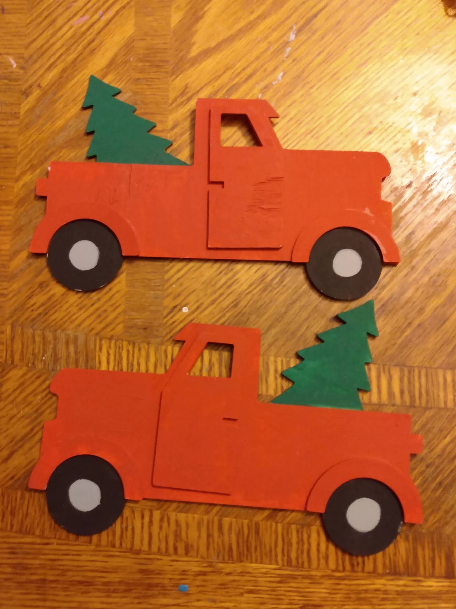 Pams Party & Practical Tips Red Truck Christmas Crafts