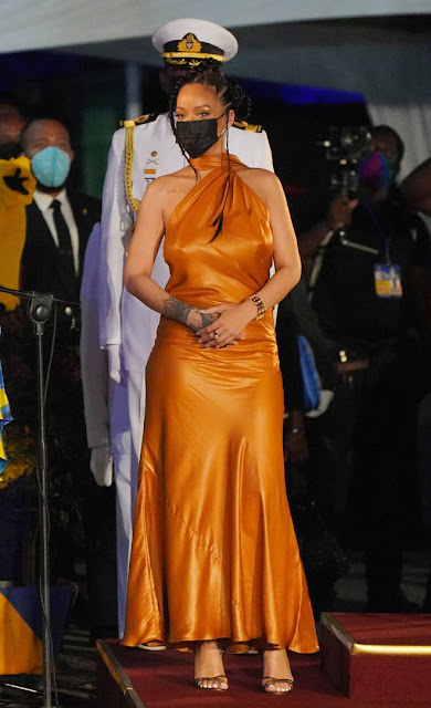 Rihanna at Barbados inauguration photo