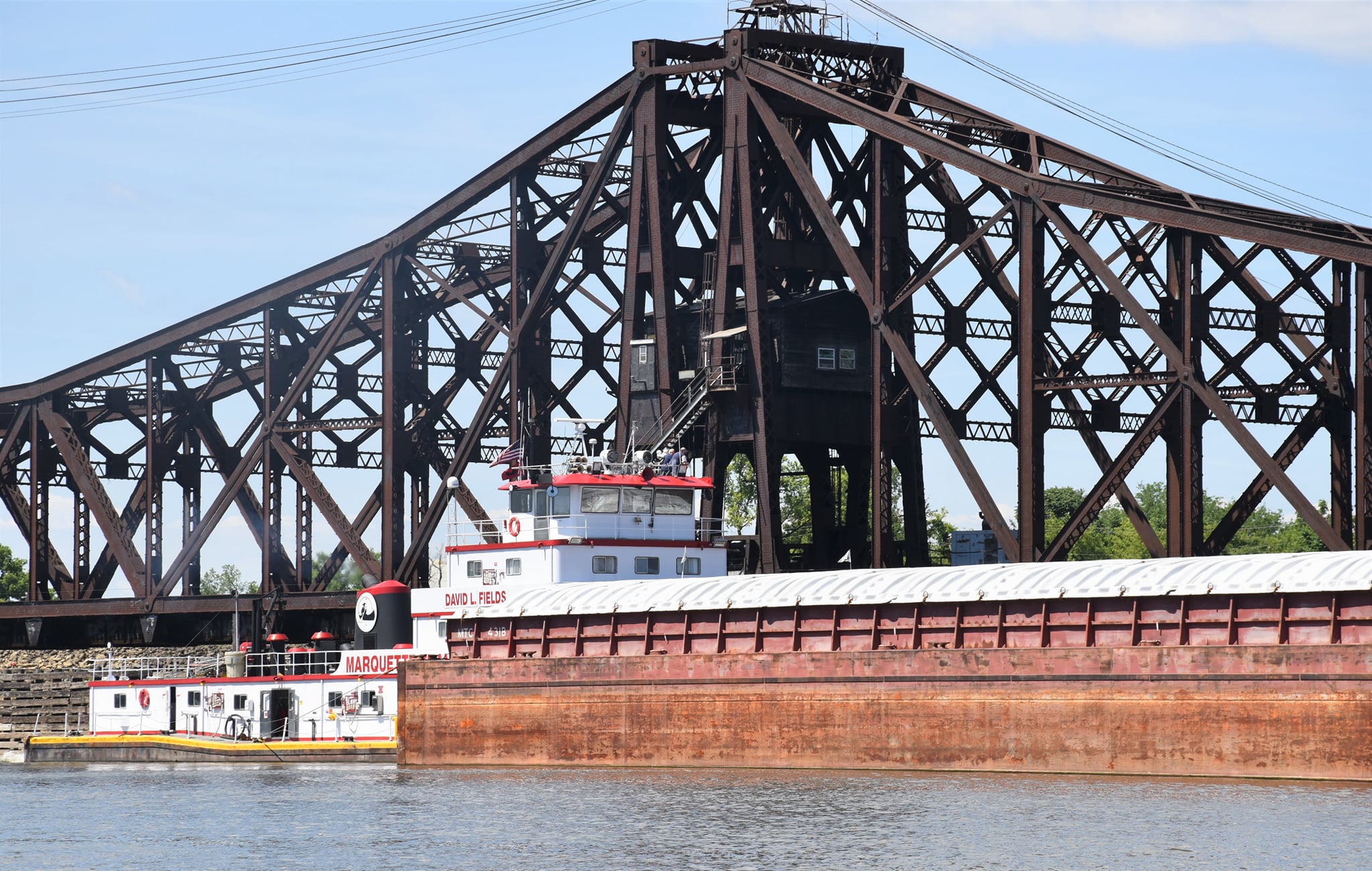 Industrial History 1909 UP/C&NW Clinton, IA, RR Bridge over a Flooded