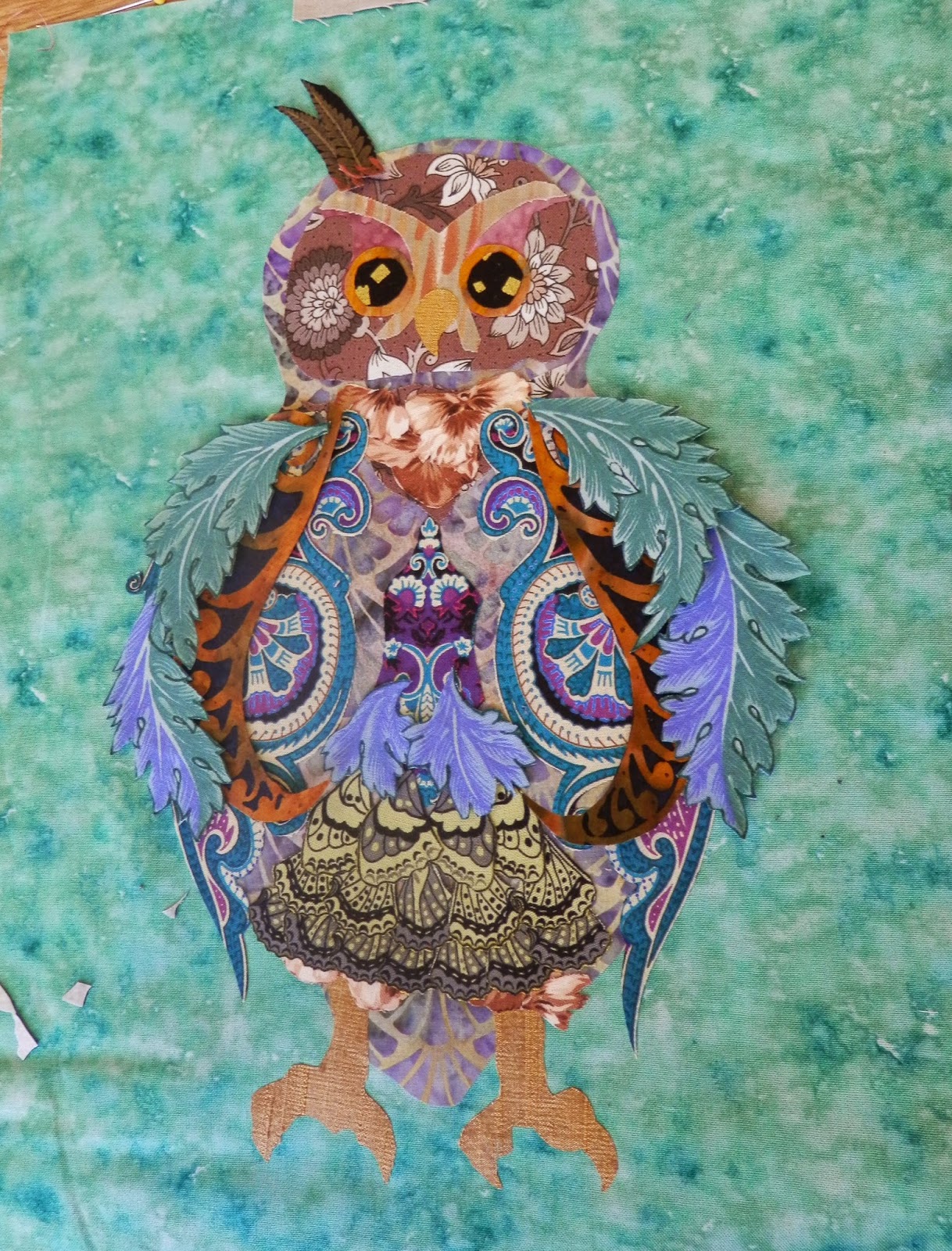 Keswick Stitchers Little Owl........ April's with Lizzie Wall