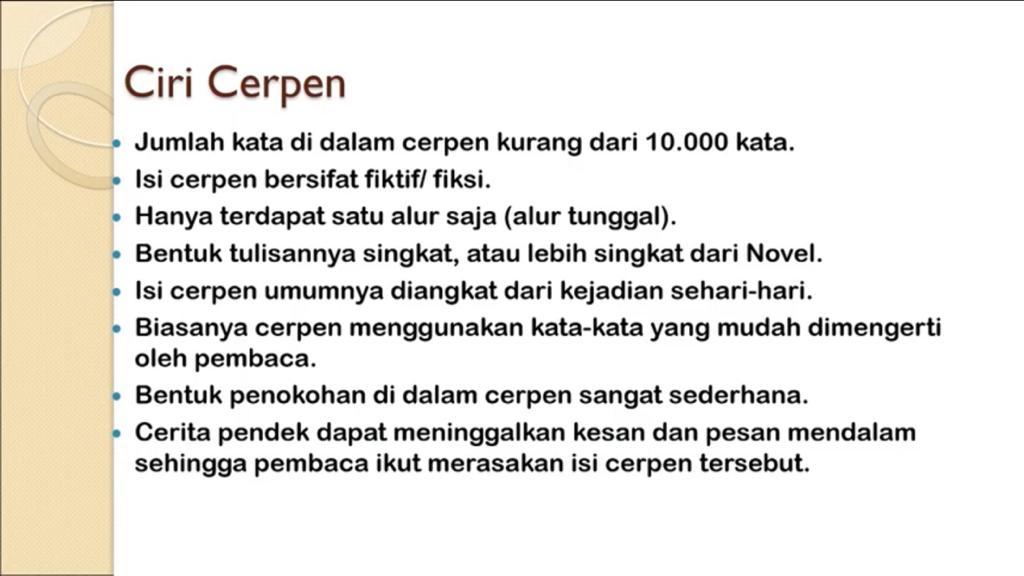BAB 3 (Pertemuan 1) 3.5 Mengidentifikasi Cerita Pendek