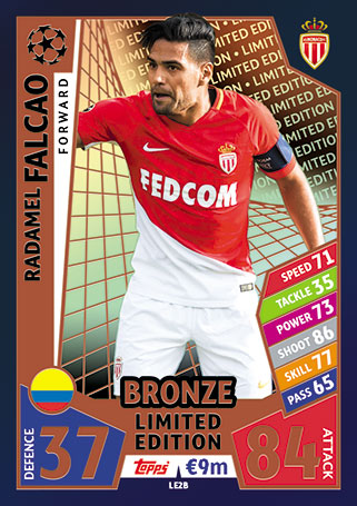 FALCAO Limited Edition BRONZE LE2B Match Attax Champions League 17//18