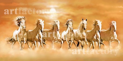 Seven Running Horse Painting In Vaastu ~ Vastu Running 