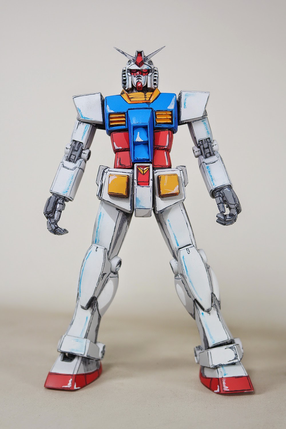 Custom Build: MG 1/100 RX-78-2 Gundam Ver. 2.0 Anime Style Colors
