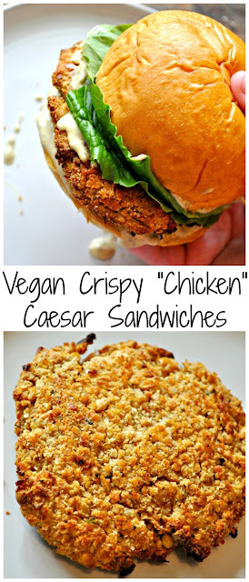 Best Vegan Crispy "Chicken" Caesar Sandwiches