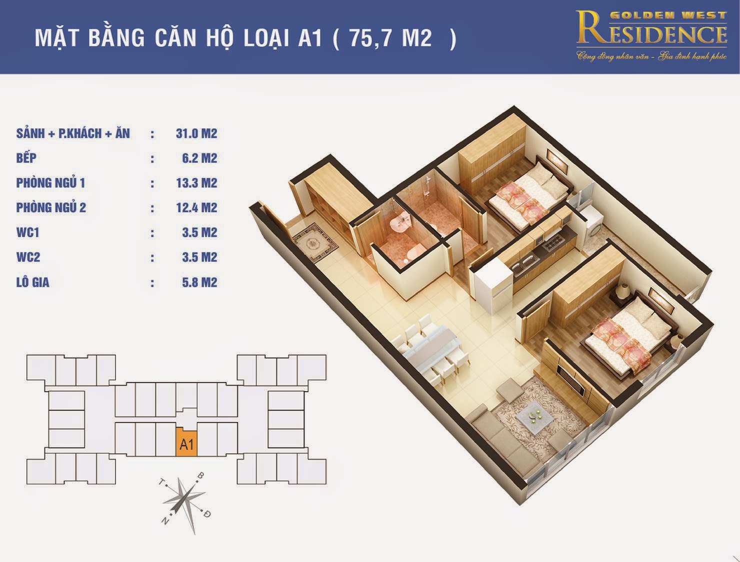 Căn Hộ Chung Cư Golden West Lê Văn Thiêm