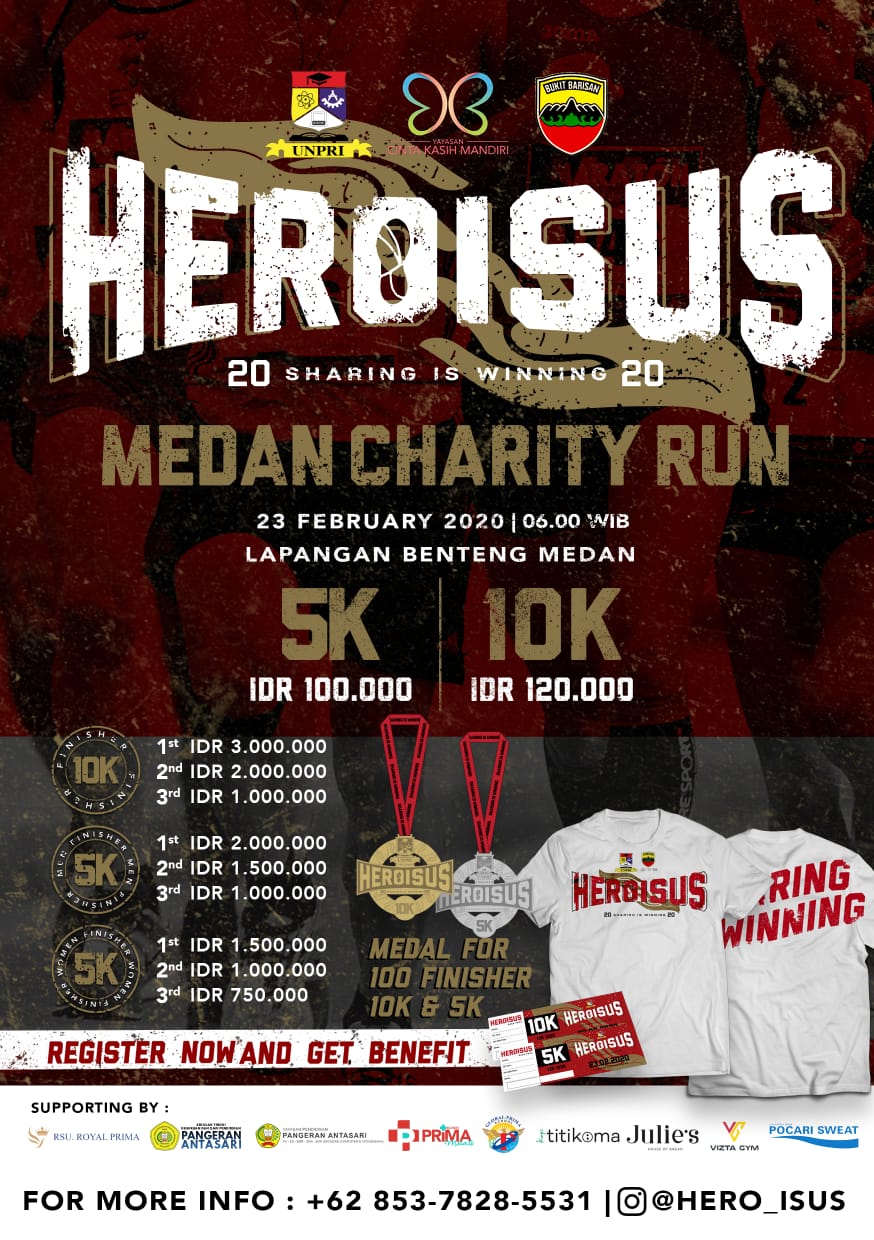 Hero is Us 3 - Medan Charity Run • 2020 Hero is Us 3 - Medan Charity Run • 2020