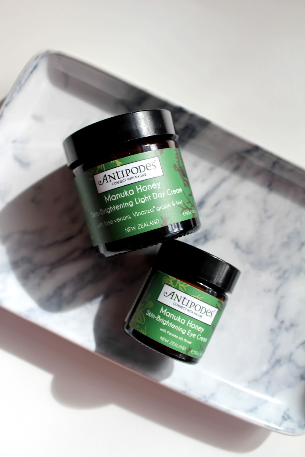 Review Antipodes Manuka Honey Skin Brightening Light Day Cream and Eye