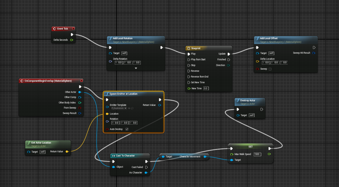 Creating A Speed Pick Up in UE4 | OnlineDesignTeacher