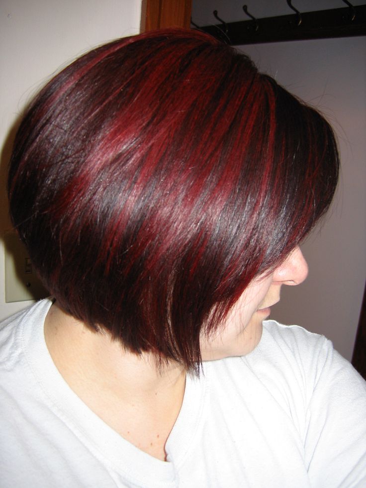 Highlights Hair Idea Dark Auburn Hair With Cherry Red