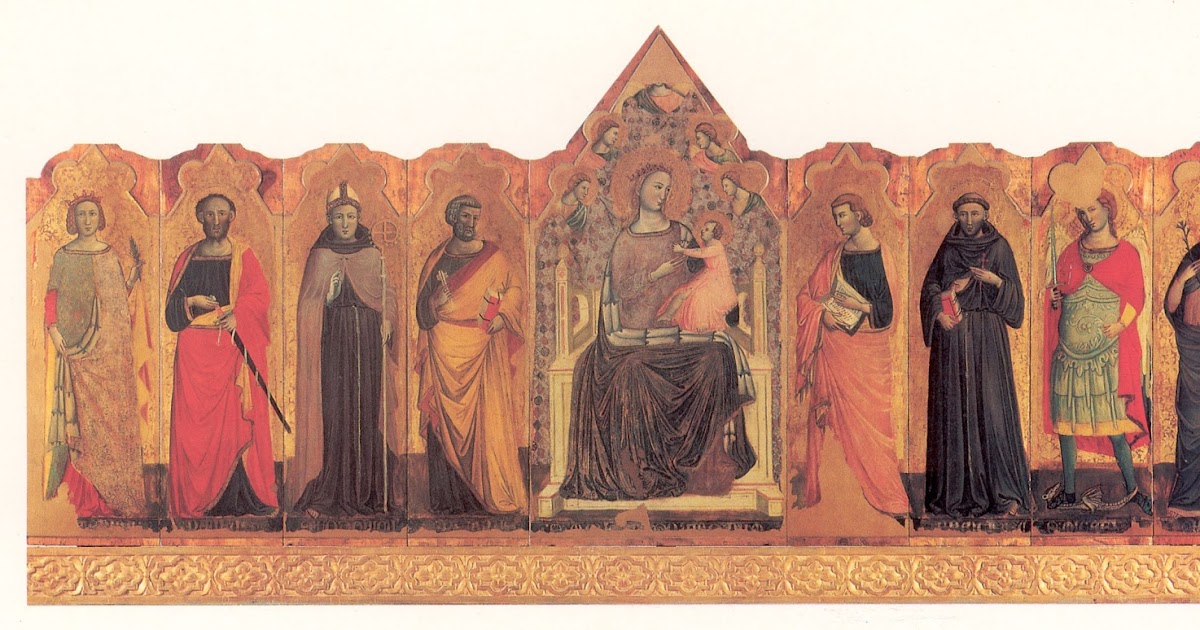 Museo Francescano Virtuale I santi Francesco, Chiara e Ludovico di Tolosa in un polittico