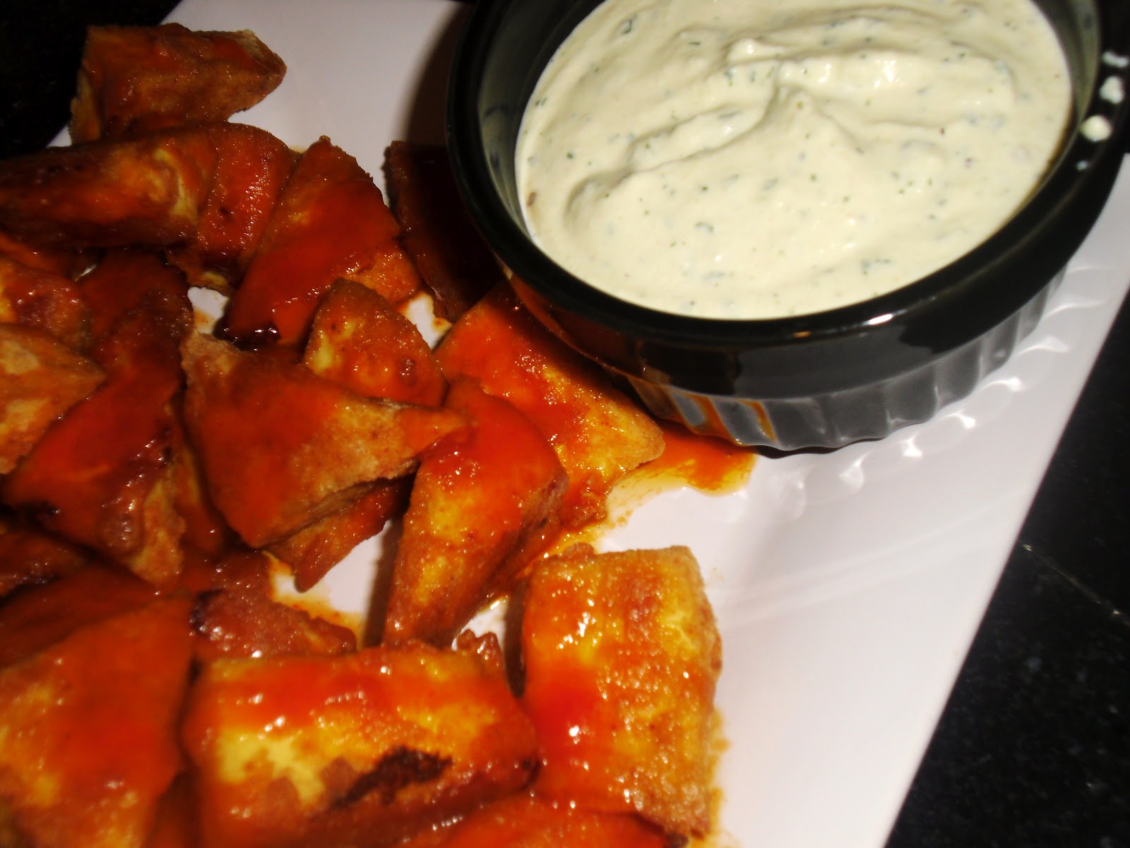 kp in the kitch: buffalo tofu bites.