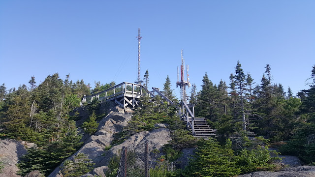 Passerelle sur le circuit altitude 2800 au mont Orford