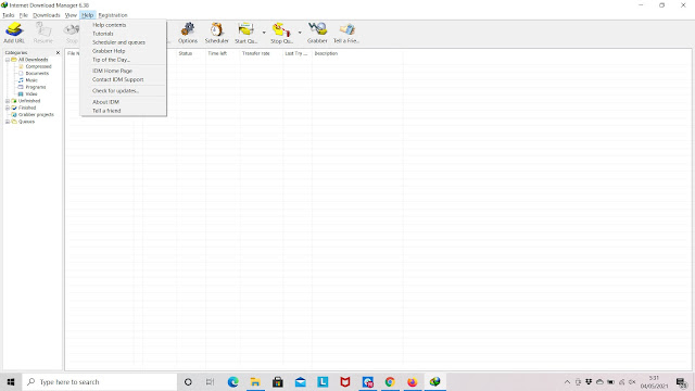 mengatasi IDM tidak bisa download dengan cara update apliaksi IDM
