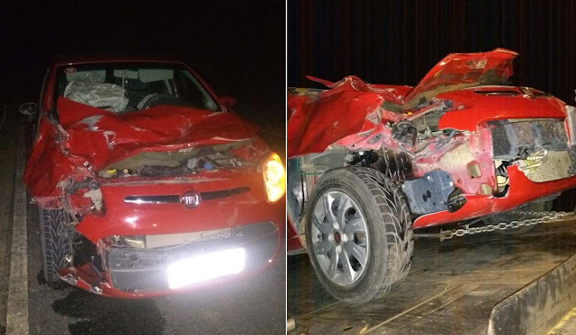 Animal na pista provoca acidente com idosos, entre Jacobina e Serrolândia