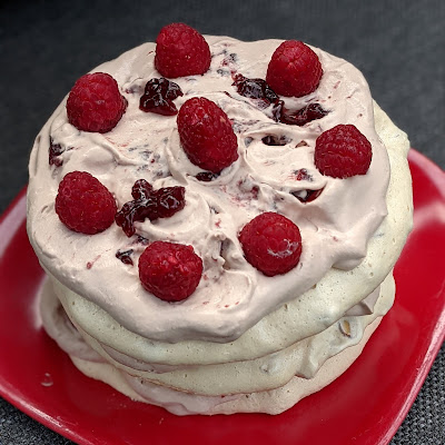 angled overhead view of same dessert described in previous image