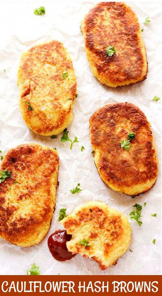 Cauliflower Hash Browns Homemade Healthy Recipe