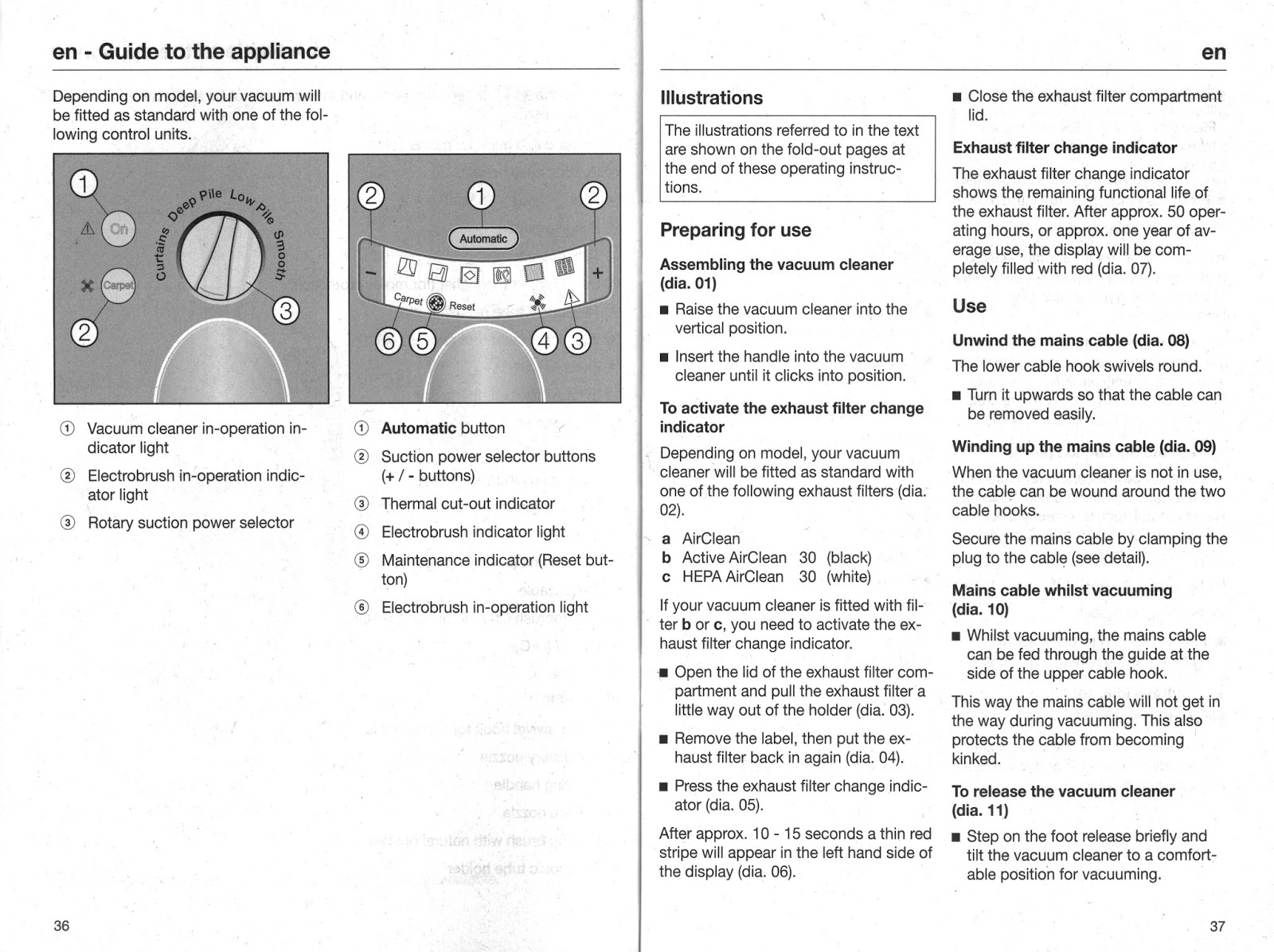 Miele S7 Instruction Manual