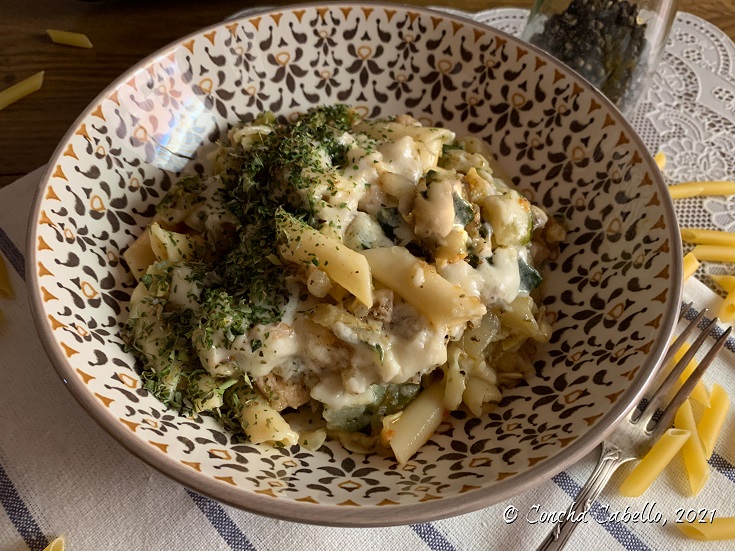 Macarrones con Pollo y Calabacín al Aroma de Limón macarrones-limón