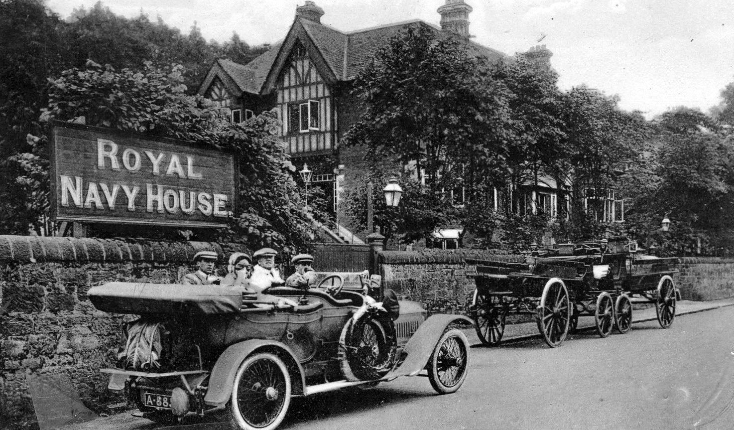 Tour Scotland Old Photograph Royal Navy House South Queensferry Scotland