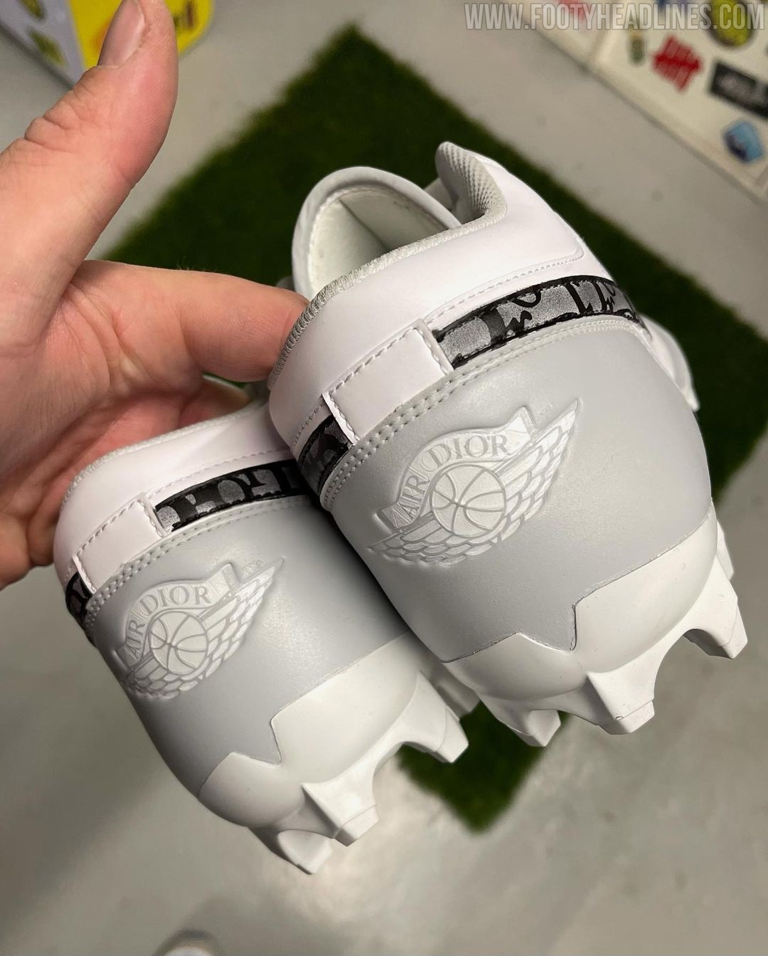 American Football Player Wears Transformed Air Jordan Dior Cleats