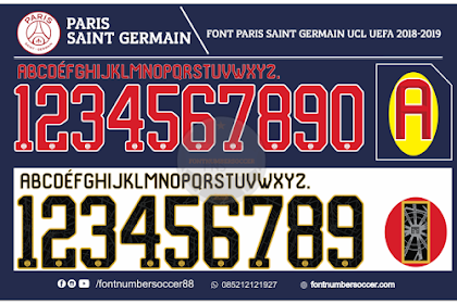 Font Paris Saint Germain UCL UEFA 2018-2019