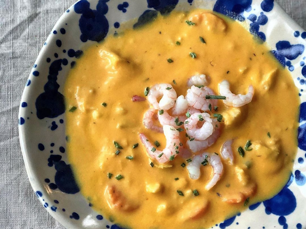 Carrot, Chilli and Shrimp Soup