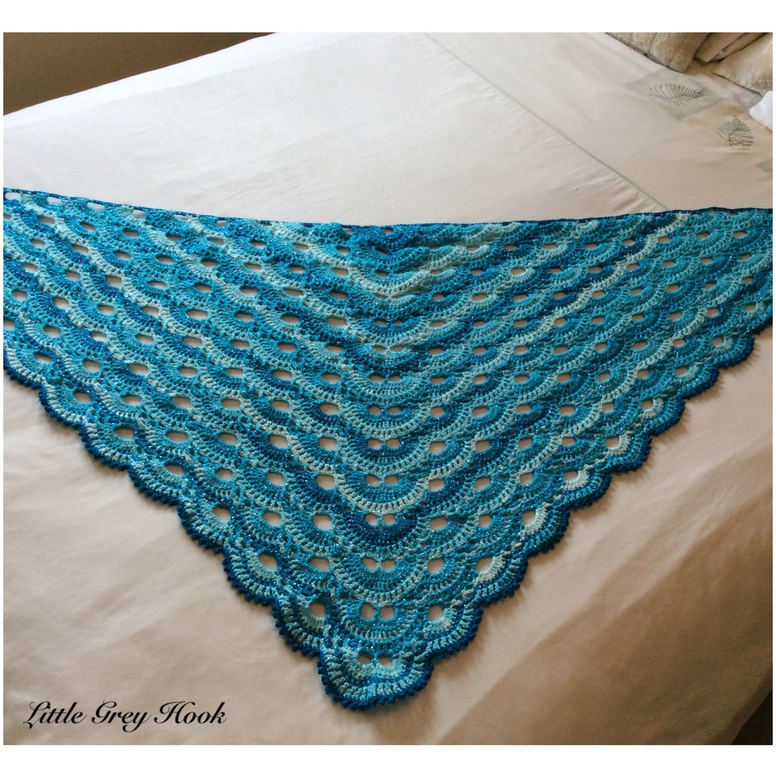 Little Grey Hook The Glitz Virus Shawl