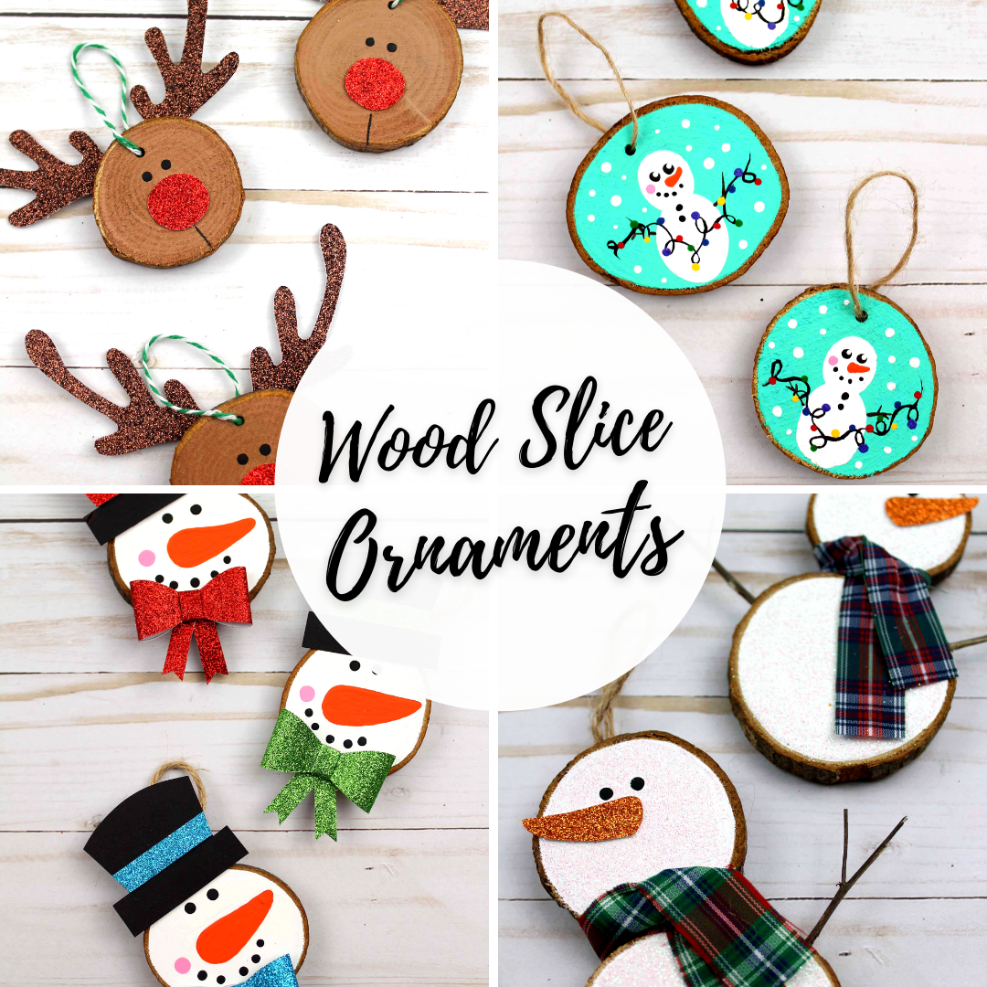 Easy Hand Painted DIY Wood Slice Ornaments – With Love, Melissa