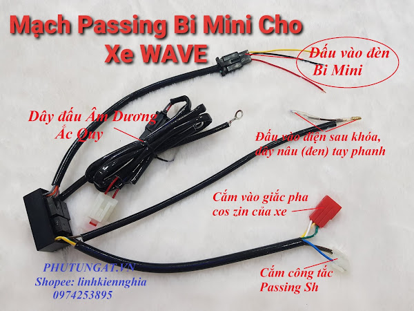 Mạch Passing Bi Mini Cho Xe WAVE A 110 WAVE RSX Dùng ...