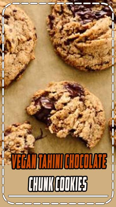 Vegan Tahini Chocolate Chunk Cookies Vegan Tahini Chocolate Chunk Cookies