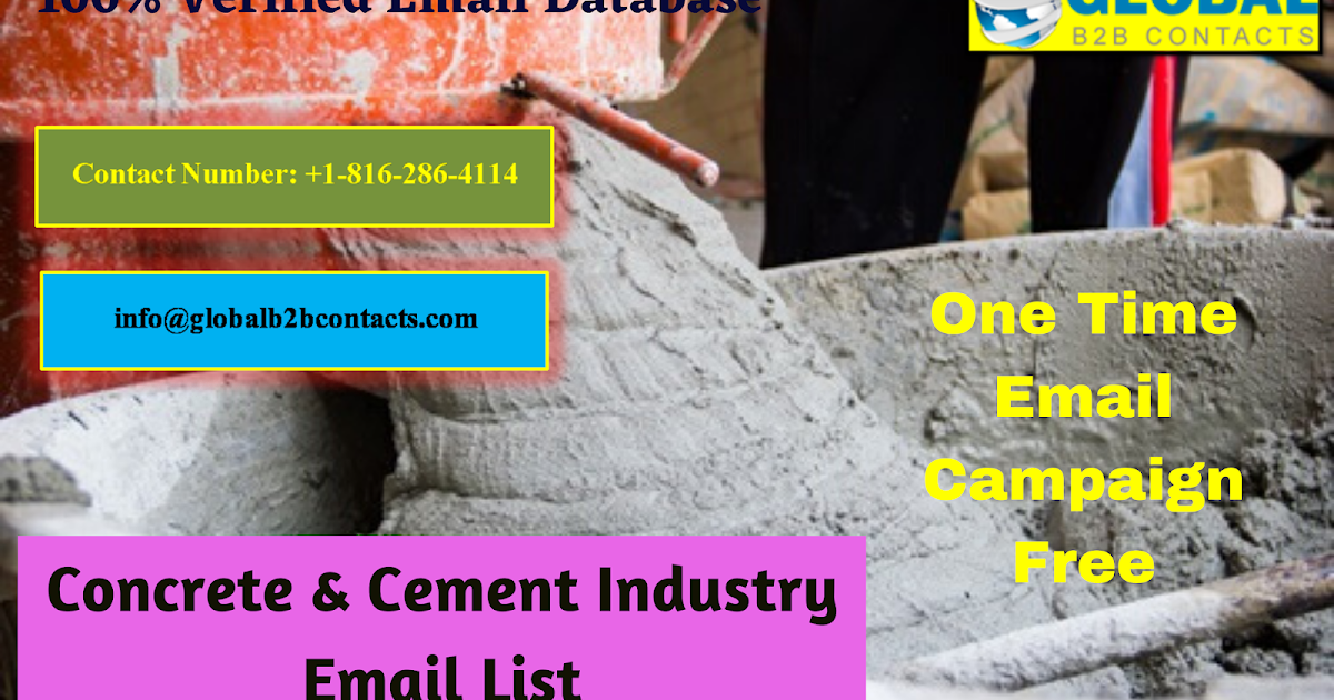 Concrete & Cement Industry Email List