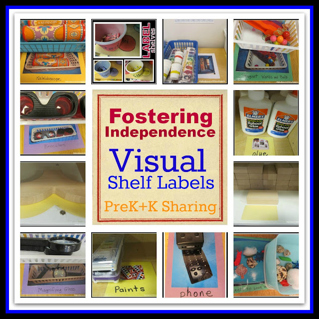 photo of: Fostering Independence in Children by Visually Labeling Shelves (RoundUp via PreK+K Sharing)