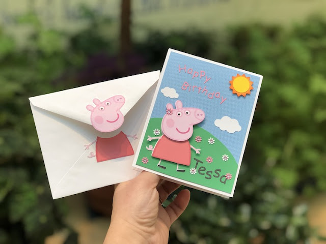 Peppa Pig Personalized Birthday Card with Matching Envelope