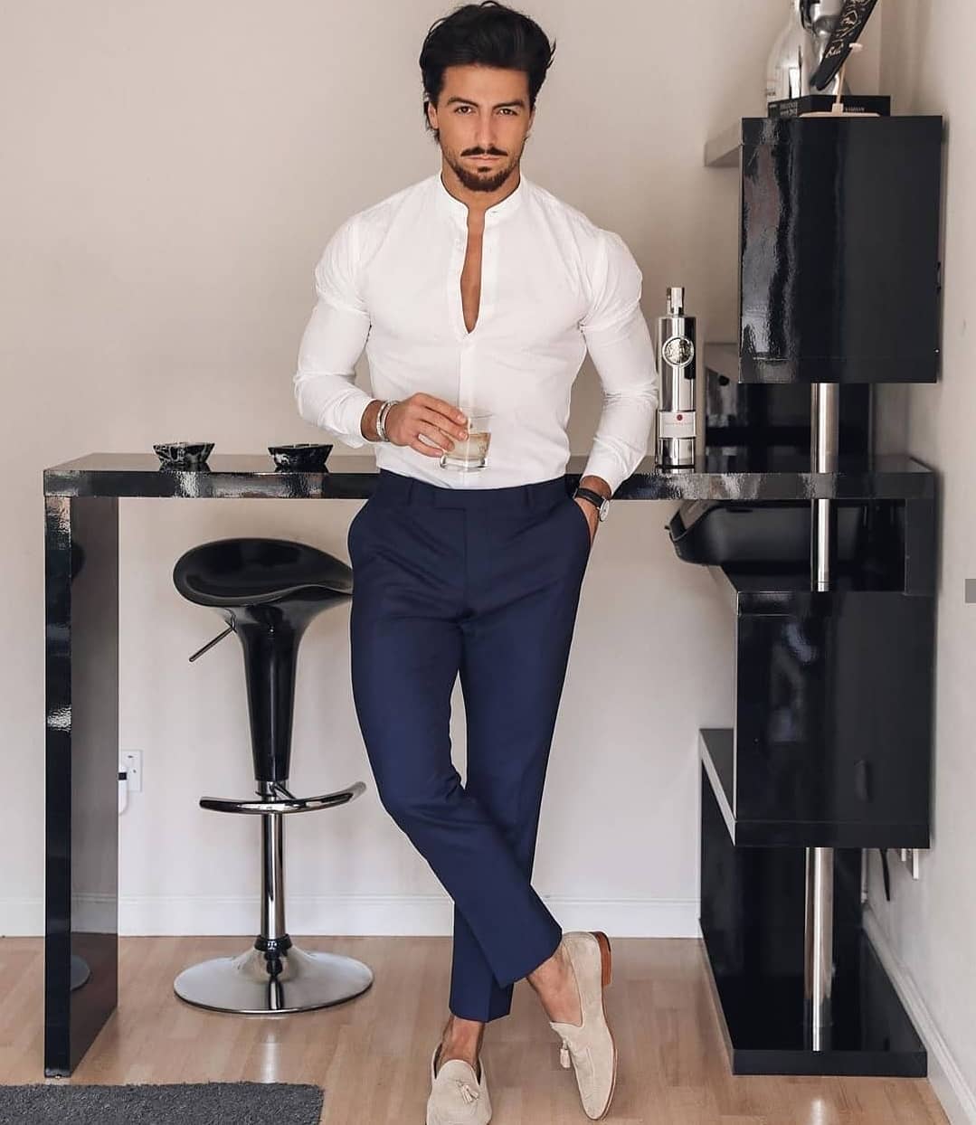 Best 11 photo white shirt combination with pants and shoes - Recommend