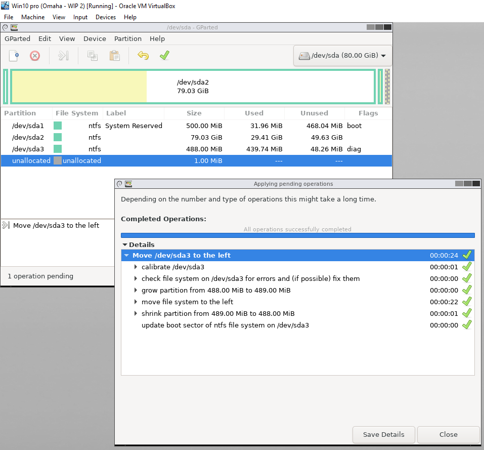 How to resize VirtualBox snapshots hard disk (no cloning required