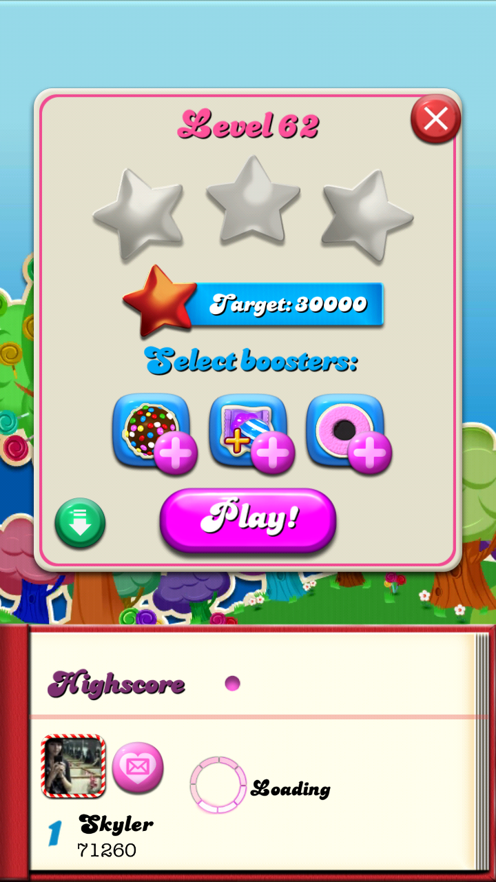 Pink and Blue Review Candy Crush Saga Screen shots
