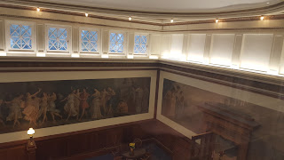 view of the main room from an overlook on the 4th floor