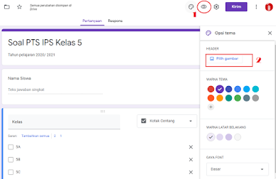 Cara Membuat Kop Soal di Google Form