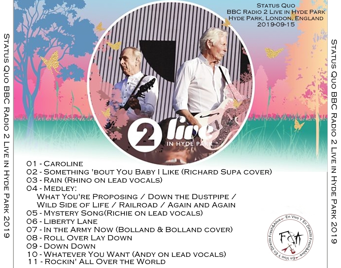 FRESH & ALIVE! En Vivo Y En Directo. Status Quo BBC Radio 2 Live in Hyde Park 2019