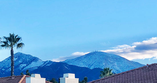 Hey, snow capped local mountains in Orange County! (Source: Palmia Observatory)