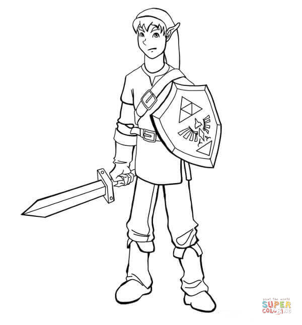 Toon Link Coloring Pages Coloring Pages