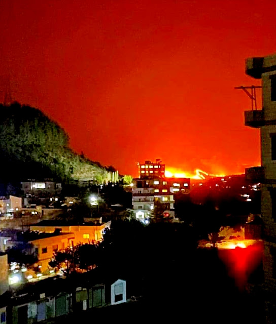 صور حريق سوريا اليوم