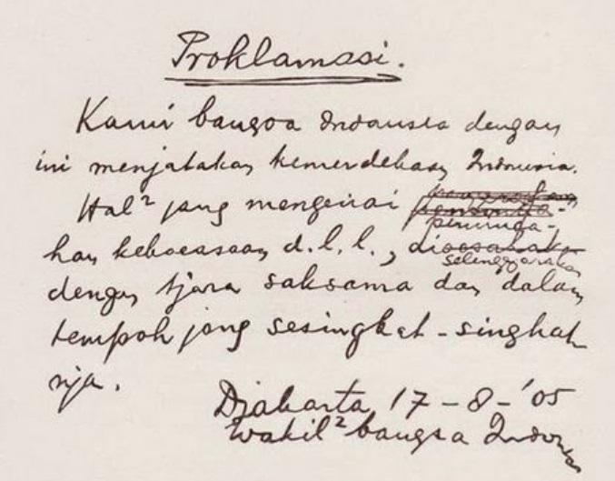 7 Perbedaan Naskah Proklamasi Asli dan Autentik